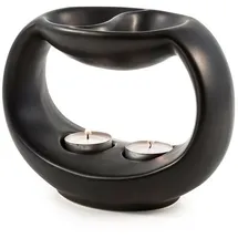 Pajoma 83418 Aroma-Lampe Terrakotta-/Erdenduftlampe Keramik schwarz,