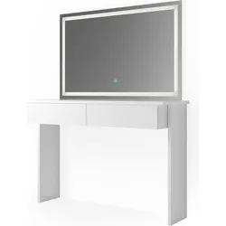 Vicco, Schminktisch, Schminktisch Azur, Weiß, 120 cm mit LED-Spiegel (120 x 40 x 84 cm)