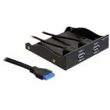 DeLock USB 3.0 Front Panel 2-Port - Anschlüsse am vorderen Bedienfeld des Speicherschachts