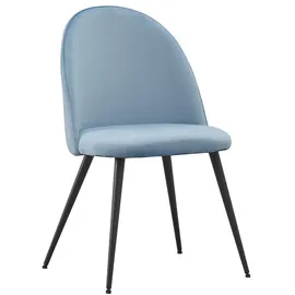 Albatros Esszimmerstuhl Capo Samt blau 4er Set