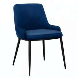 Mila | Hotel Stuhl | Samt | Blau