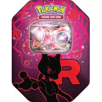 Pokémon TCG: Team Rocket Tin - Mewtwo ex (1 Folien-Promo-Karte & 4 Booster-Packs)