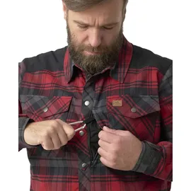 Helikon-Tex Winter Warden Shirt Slate Crimson plaid, Größe M