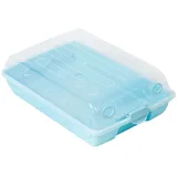 TOGEVAL Schuhbox Feuchtigkeitsbeständig und 31,5x21x11cm Stapelbar mit Deckel Transparente aus Verdicktem Kunststoff Aufbewahrung für Damenschuhe.