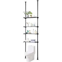 VEVOR Badezimmerregal Toilette 4-stufiges Badezimmerregal platzsparender