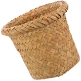 TOPBATHY Geflochtener Müllkorb aus Seegras dekorative Blumenvase rattan-Mülleimer Bad eleganter gewebter Mülleimer Boden Mülleimer Anmut Gewobener Korb schmücken Papierkorb Büro Wäschekorb