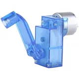 TIKATARER Handkurbelgenerator, Mechanischer Dynamo, Notstromversorgung für Wissenschaftliche Experimente für und Erwachsene, 6 X 4,6 X 2,5 Cm, Blau, 1 Set