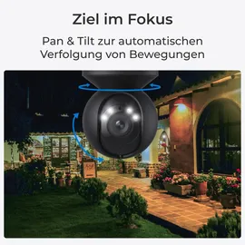 Reolink Überwachungskamera »E Series E540 - 5MP Wi-Fi Überwachungskamera Aussen mit Auto-Tracking«, Außenbereich, Personen-/Fahrzeug-/Tiererkennung, Pan & Tilt, 3X optischer Zoom,