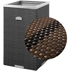 Polyrattan Pflanzgefäß mit Aluminiumrahmen