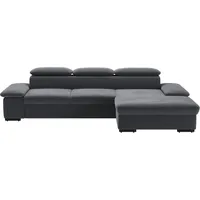 sit&more Ecksofa »Alcudia L-Form«, wahlweise mit Bettfunktion, grau