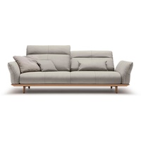 hülsta sofa 3,5-Sitzer hs.460, Sockel in Eiche, Füße Eiche natur, Breite 228 cm grau