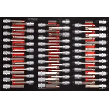 KS Tools 1/2 Bit-Stecknuss-Satz in Schaumstoffeinlage 64-tlg.