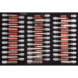 KS Tools 1/2 Bit-Stecknuss-Satz in Schaumstoffeinlage 64-tlg.