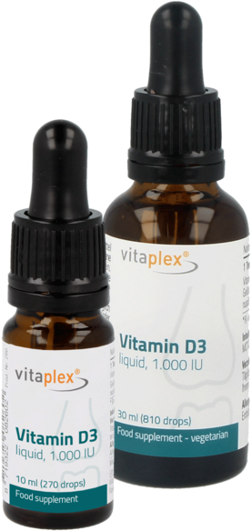 Vitaplex Vitamin D3 1000 IE / 3000 IE flüssig - Inhaltsangabe: 3000 IE 30 ml