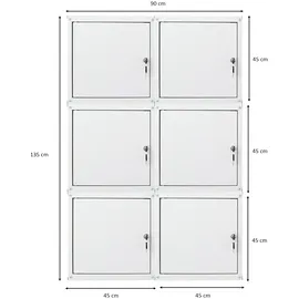 Proregal Cubic XL Schließfachwürfel 45x45x45cm Grau