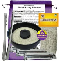Räucherset Starter Set [8-TLG] zum räuchern für RÄUCHERWERK HAUSREINIGUNG RAUHNÄCHTE 30x Räucherkohle Räucherzange Räucherschale Räuchersand Räucheranleitung Täschchen [30x räuchern] 81116-4S