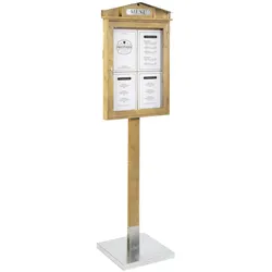 Securit® Rustikales LED-Infodisplay, Set (inkl. Stange und Fuß) - Weiße LEDs - 5m Kabel inkl.