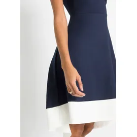 bonprix Off-Shoulder-Kleid Blau/Weiß 48/50
