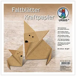 URSUS® Faltblätter Kraftpapier braun 100 St.