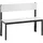 C+P Sitzbank mit Rückenlehne, Basic Plus, H796xB1000xT407mm, Gestell Schwarzgrau / Dekor Weiß (8060-300)