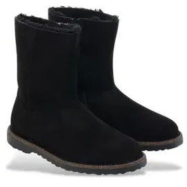 Birkenstock für Damen. 1030242 Uppsala Zip Shearling Lederstiefel schwarz (39), Wohnung, Reißverschluss, Lässig