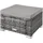 Tectake Rattan Sitzhocker 53 x 53 x 26 cm grau
