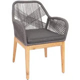 Mendler HWC-H56b Gartenstuhl 58 x 59 x 85 cm grau 1 St.