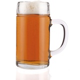 Stölzle Oberglas Bierkrug Styria / 6er Set Bierkrüge 1 Liter/Stabiler Bier Krug/Maßkrug aus Soda Lime Glas/Bierglas 1L Spülmaschinengeeignet