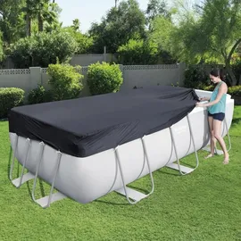BESTWAY Pool-Abdeckplane Grau 404x201 cm