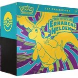 Pokémon-Sammelkartenspiel: Top-Trainer-Box Mega-Entwicklung – Erhabene Helden (1 Vollbild-Promokarte, 9 Boosterpacks & Premium-Zubehör)