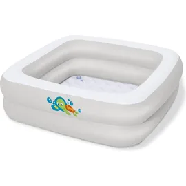 BESTWAY Baby Planschbecken weiß mit Schildkröte 86 x 86 x 24 cm