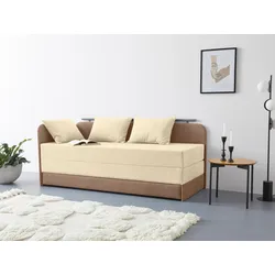 Polsterliege MAINTAL "Diana", braun (cappuccino), B:84cm, Komplettbetten, mit Stauraum