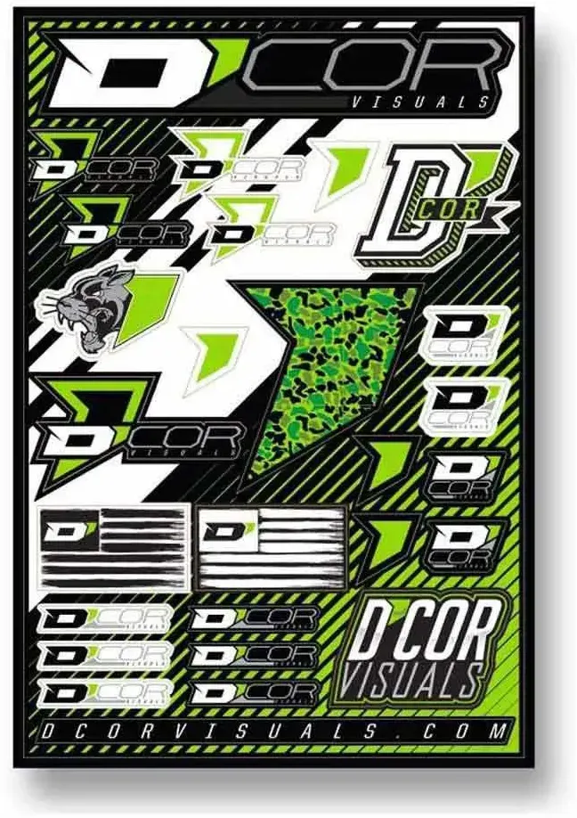 Dcor Visuals Logos Aufkleber - White / Green / Black - One Size