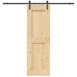 vidaXL Narvik rechts 70 x 210 cm Natürlich/Schwarz