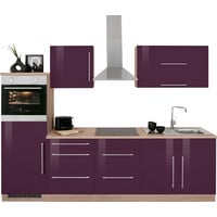 Kochstation Küchenzeile »KS-Samos«, ohne E-Geräte, Breite 270 cm, lila