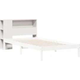 vidaXL Kopfteil mit Stauraum Weiß 90 cm Massivholz Kiefer