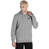 Essentials Small Logo Fleece-Kapuzenjacke 03 medium gray heather S