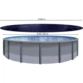 Quick Star Poolabdeckung Rund schwarz 680 cm