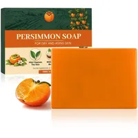 Kaori Persimmon Soap, Persimmon Kernseife Natur, Kaki Seife für Tiefenreinigung und Entfernung Körpergeruch, Porenverkleinerung und Tiefenreinigung, Feste Seifen für Gesicht und Körper, 100g (1PC)