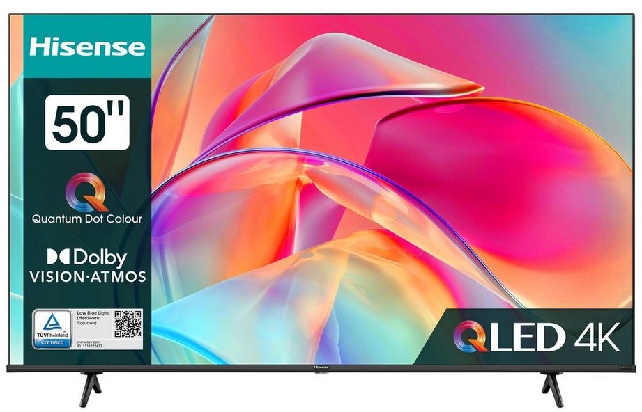 Hisense 50E7KQ QLED-Fernseher (125,70 cm/50 Zoll, QLED 4K UHD, Smart TV VIDAA U6, WLAN 2.4 G / 5G, Sound Technologie Dolby Atmos, Dolby MS12) schwarz