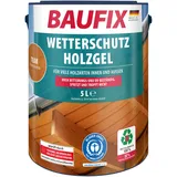 baufix Holzlasur Wetterschutz-Holzgel Teak seidenglänzend 5 l