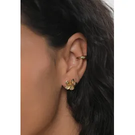 Elli Ohrringe, 925 Silber Frangipani Blüte Blume Filigran gold, | Gr.: onesize,