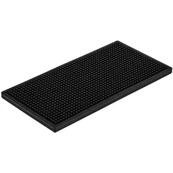 Barmatte Gummi stabil / Schwarz  - 30x15 cm - 30x15 cm