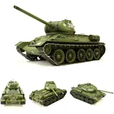 ES-Toys Panzer Russischer T-34/85 RTR mit Schussfunktion, Rauch und Sound (ET4786)