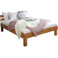 TICAA Eiche Bett "Luis" massiv Einzelbett Futonbett Doppelbett