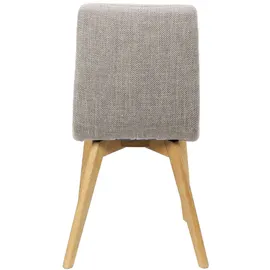 Home Affaire »Arosa Esszimmerstuhl, Polsterstuhl, Küchenstuhl, Speisestuhl, Essstuhl« (Set) 2 Stk.2er-Set, Beine aus Massivholz Eiche oder Buche, mit gestepptem Stoff