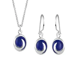 Elli Edelsteine 925 Sterling Silber Schmuck-Set   Damen 