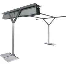 Primaster Raffpavillon Easy 3,6 x 3 m Grau