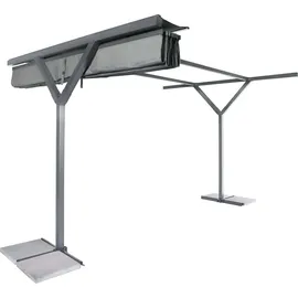 Primaster Raffpavillon Easy 3,6 x 3 m Grau