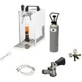 ich-zapfe Komplett Set - Zapfanlage, Bierzapfanlage, Bierkoffer, Durchlaufkühler PYGMY 25 1-leitig Trockenkühler, 35 Liter/h, Köpi